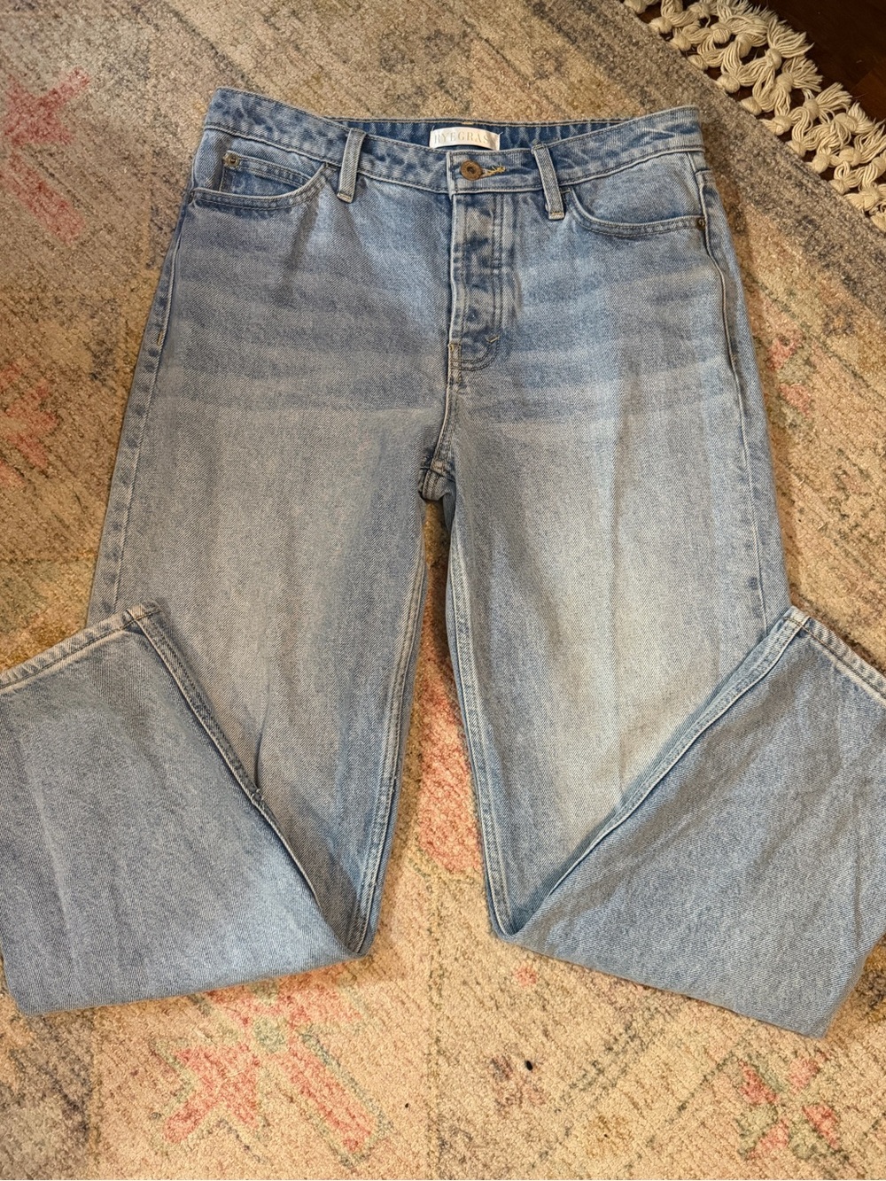 Ryegrass Jeans- Light Wash Straight Leg Jeans